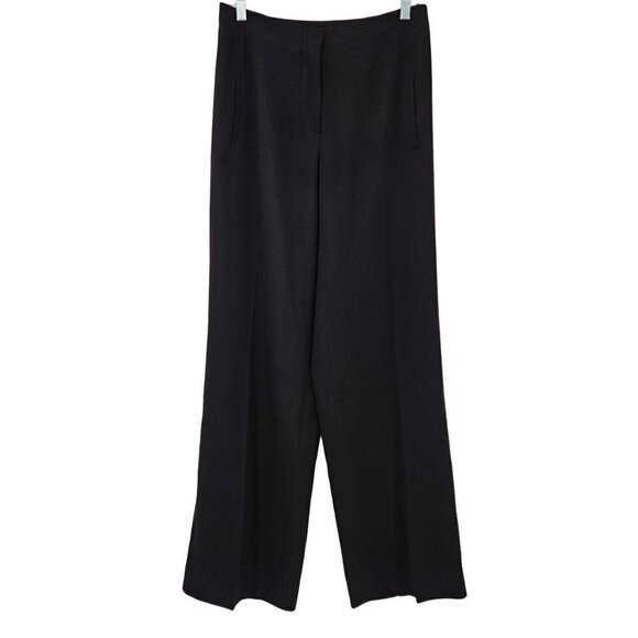 Anne Fontaine Argan Pants Black Maxi Trousers Fluid Crepe Women’s Size 42 US 10 - Picture 1 of 12